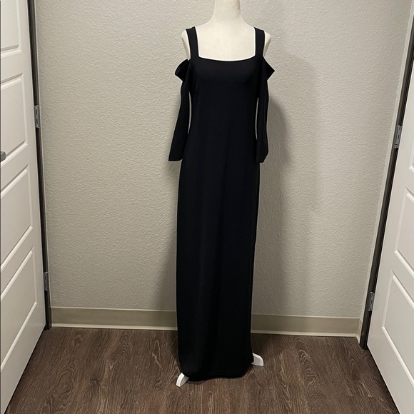 Boston Proper Dresses & Skirts - Boston Proper Black Gown, floor length dress
Over shoulder straps 3/4 Sleeves